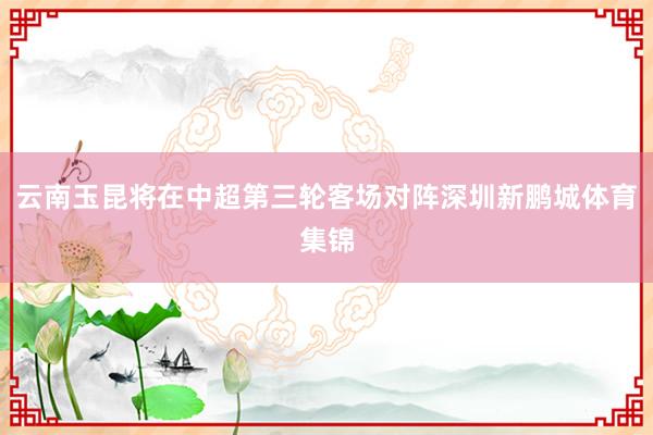 云南玉昆将在中超第三轮客场对阵深圳新鹏城体育集锦