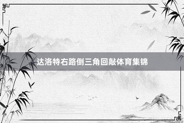 达洛特右路倒三角回敲体育集锦