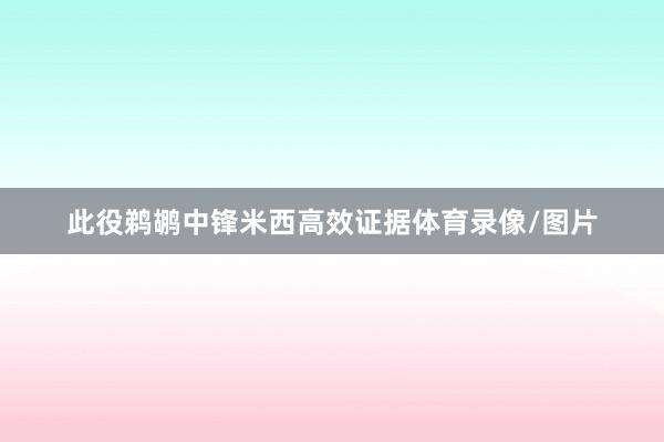 此役鹈鹕中锋米西高效证据体育录像/图片