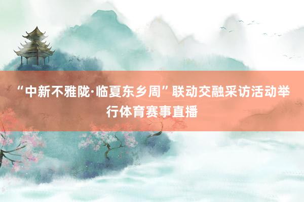 “中新不雅陇·临夏东乡周”联动交融采访活动举行体育赛事直播