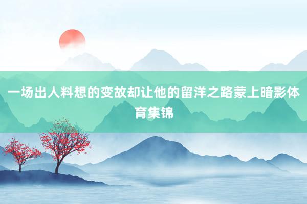 一场出人料想的变故却让他的留洋之路蒙上暗影体育集锦