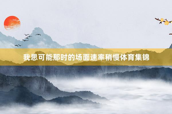 我思可能那时的场面速率稍慢体育集锦