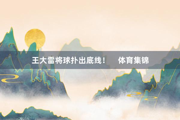 王大雷将球扑出底线！    体育集锦