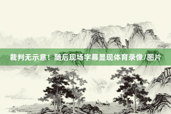 裁判无示意！随后现场字幕显现体育录像/图片