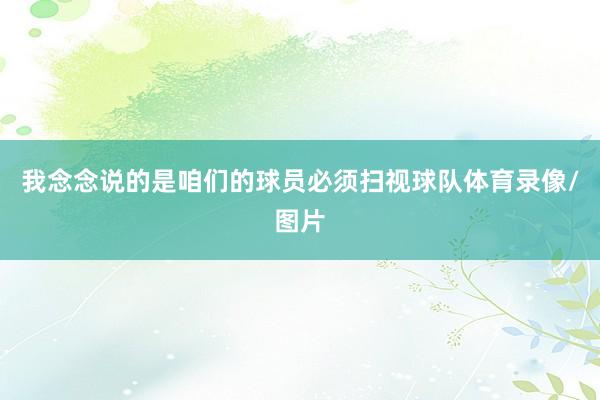 我念念说的是咱们的球员必须扫视球队体育录像/图片