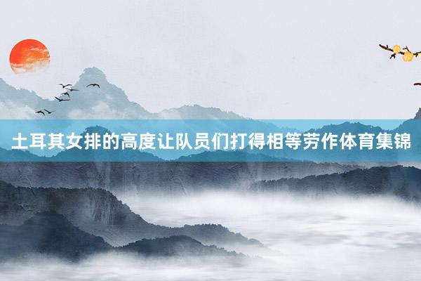 土耳其女排的高度让队员们打得相等劳作体育集锦