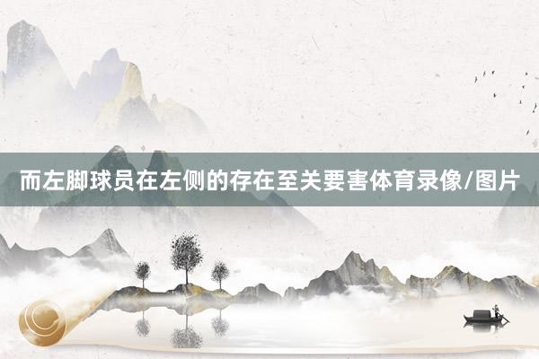 而左脚球员在左侧的存在至关要害体育录像/图片