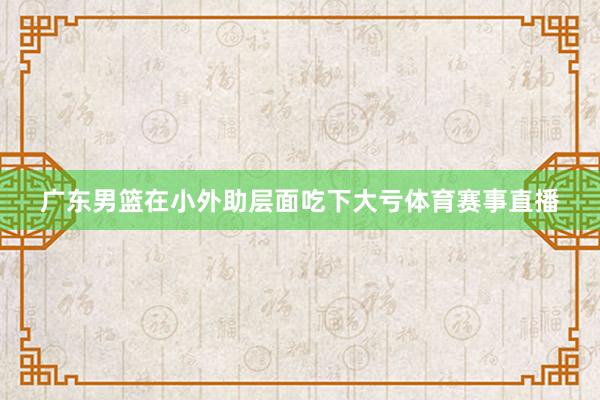 广东男篮在小外助层面吃下大亏体育赛事直播