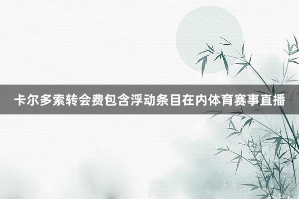 卡尔多索转会费包含浮动条目在内体育赛事直播