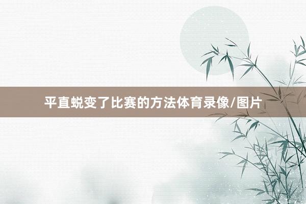 平直蜕变了比赛的方法体育录像/图片