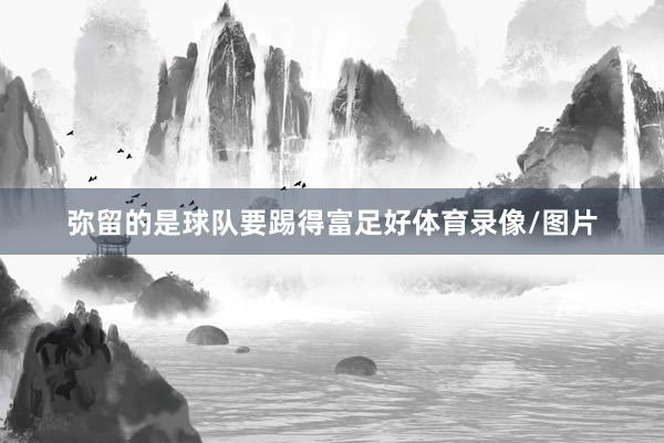 弥留的是球队要踢得富足好体育录像/图片