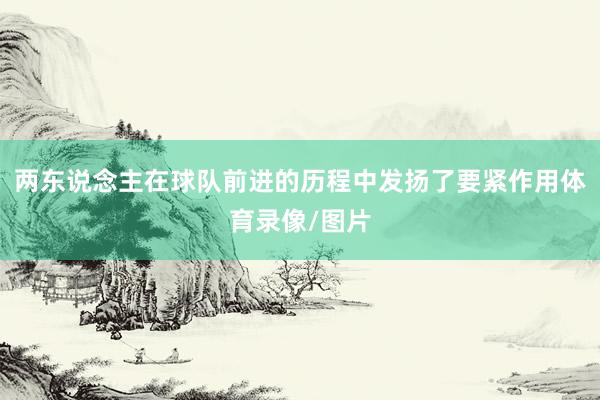 两东说念主在球队前进的历程中发扬了要紧作用体育录像/图片