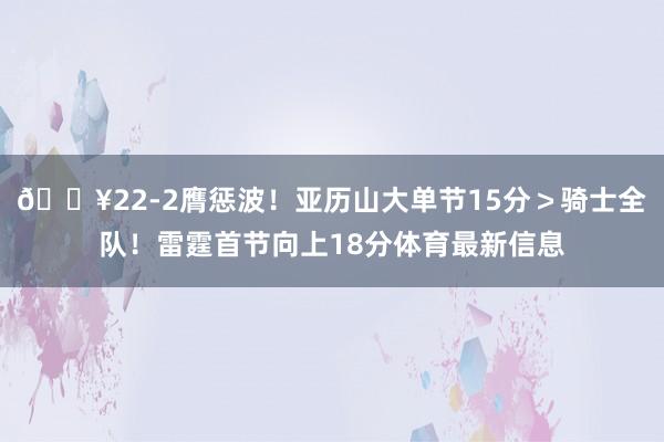 🔥22-2膺惩波！亚历山大单节15分＞骑士全队！雷霆首节向上18分体育最新信息