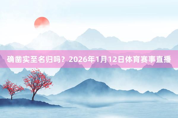 确凿实至名归吗?2026年1月12日体育赛事直播