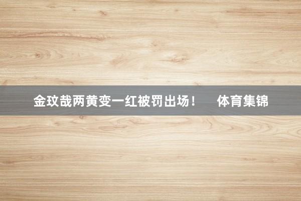 金玟哉两黄变一红被罚出场！    体育集锦