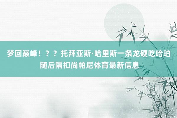 梦回巅峰！？？托拜亚斯·哈里斯一条龙硬吃哈珀 随后隔扣尚帕尼体育最新信息