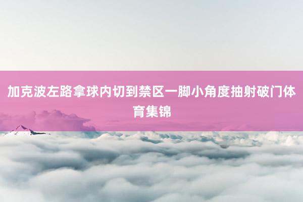 加克波左路拿球内切到禁区一脚小角度抽射破门体育集锦