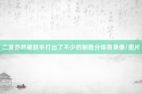 二发亦然被敌手打出了不少的制胜分体育录像/图片