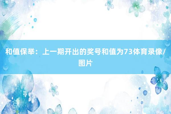 和值保举：上一期开出的奖号和值为73体育录像/图片