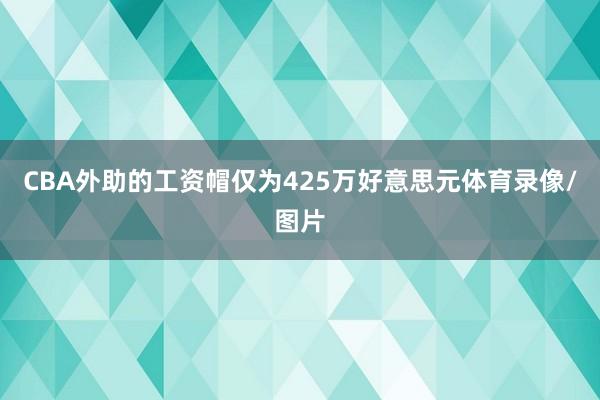 CBA外助的工资帽仅为425万好意思元体育录像/图片