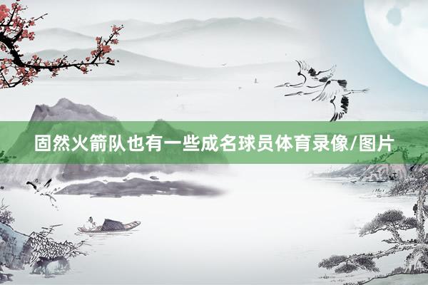 固然火箭队也有一些成名球员体育录像/图片