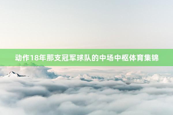 动作18年那支冠军球队的中场中枢体育集锦