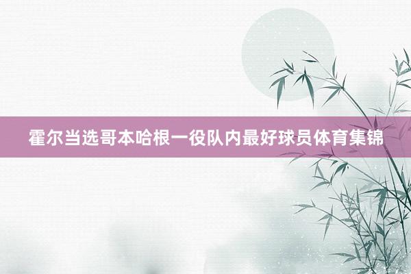 霍尔当选哥本哈根一役队内最好球员体育集锦