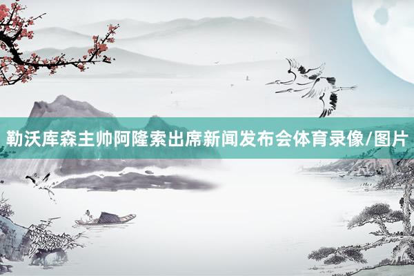 勒沃库森主帅阿隆索出席新闻发布会体育录像/图片