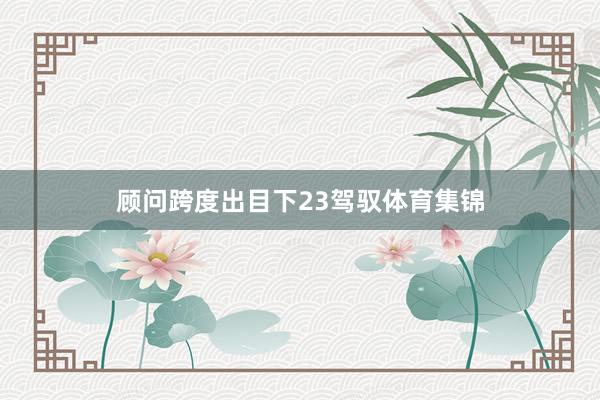 顾问跨度出目下23驾驭体育集锦
