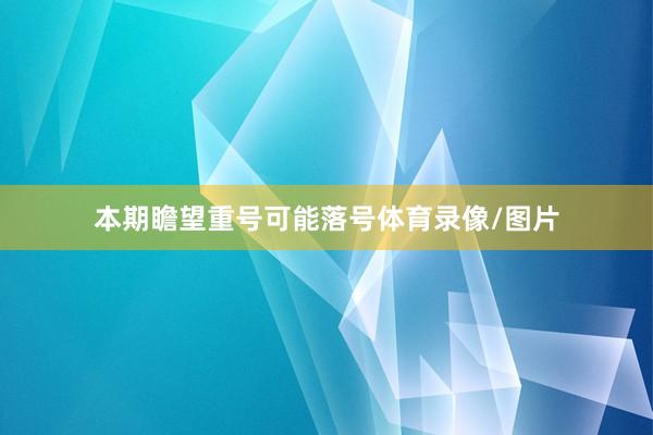 本期瞻望重号可能落号体育录像/图片