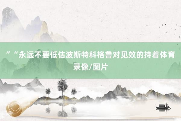 ”“永远不要低估波斯特科格鲁对见效的持着体育录像/图片