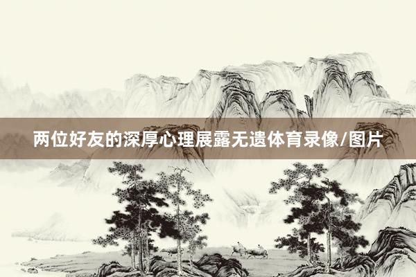 两位好友的深厚心理展露无遗体育录像/图片