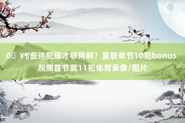 🥶些许犯规才够用啊？夏联单节10犯bonus 灰熊首节就11犯体育录像/图片