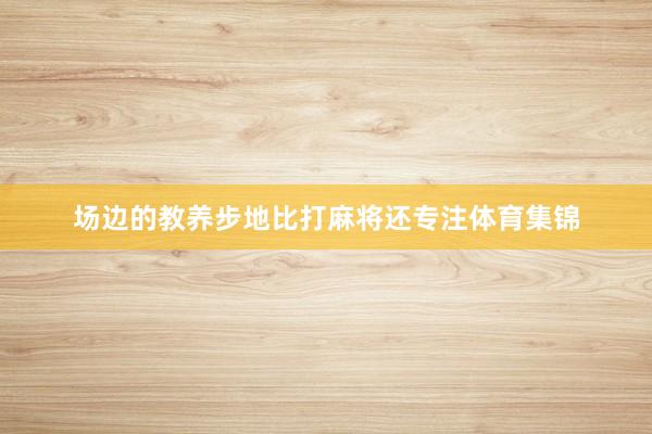 场边的教养步地比打麻将还专注体育集锦