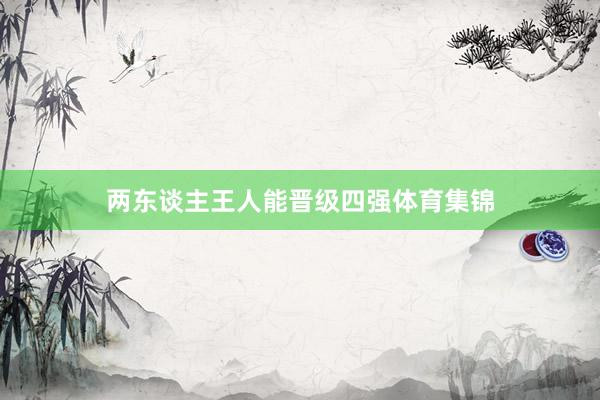 两东谈主王人能晋级四强体育集锦