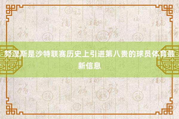 努涅斯是沙特联赛历史上引进第八贵的球员体育最新信息