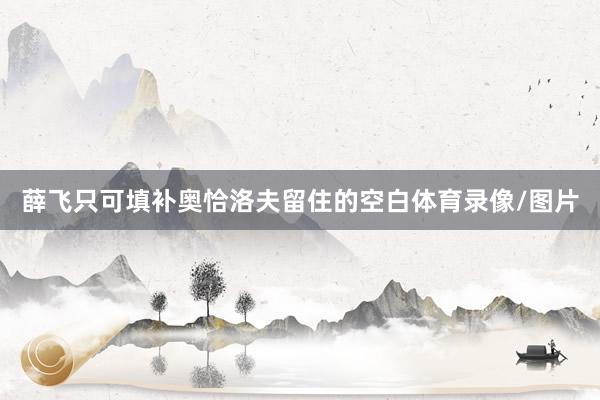 薛飞只可填补奥恰洛夫留住的空白体育录像/图片