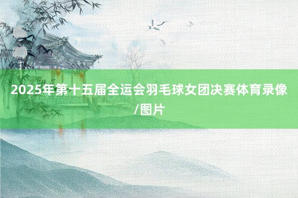 2025年第十五届全运会羽毛球女团决赛体育录像/图片
