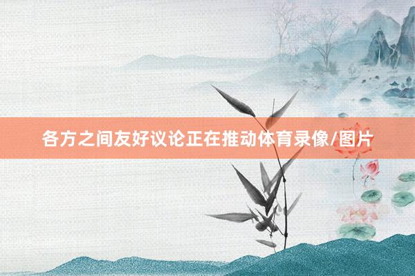 各方之间友好议论正在推动体育录像/图片