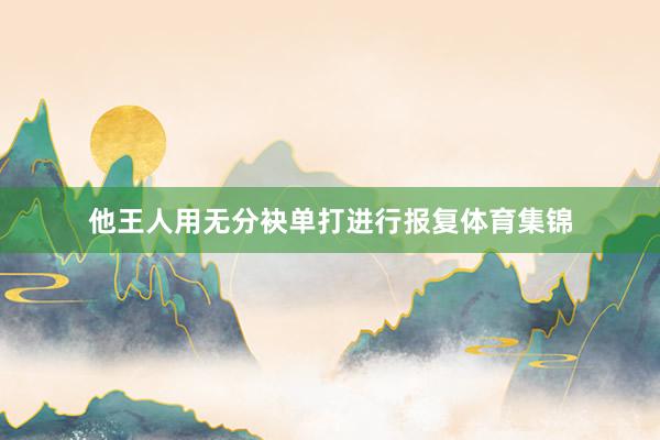 他王人用无分袂单打进行报复体育集锦