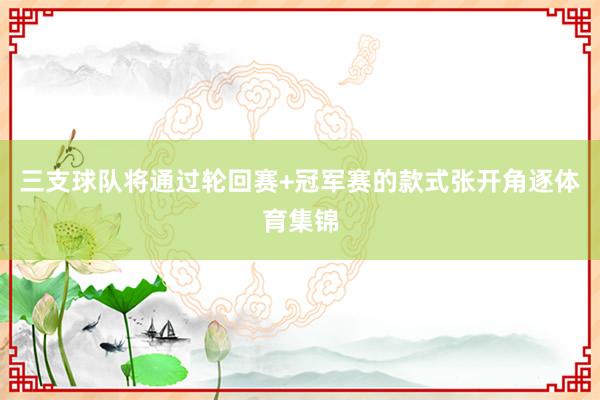 三支球队将通过轮回赛+冠军赛的款式张开角逐体育集锦