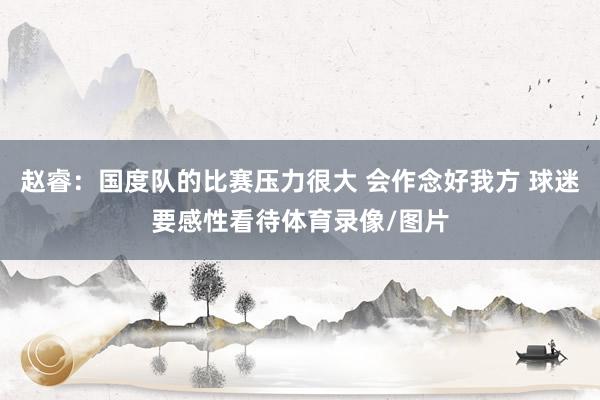 赵睿:国度队的比赛压力很大 会作念好我方 球迷要感性看待体育录像/图片