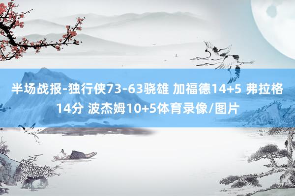 半场战报-独行侠73-63骁雄 加福德14+5 弗拉格14分 波杰姆10+5体育录像/图片
