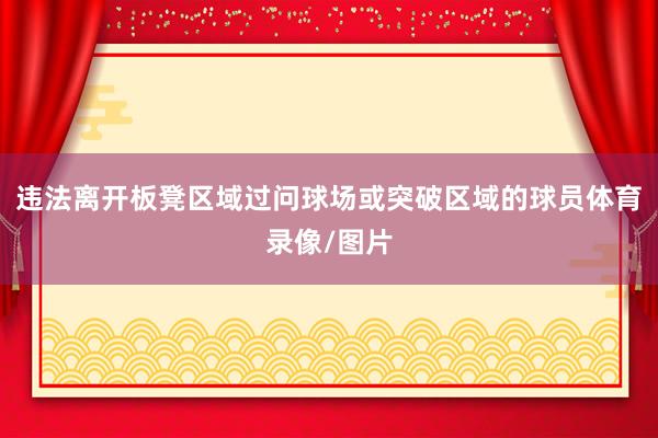 违法离开板凳区域过问球场或突破区域的球员体育录像/图片