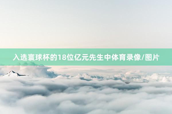 入选寰球杯的18位亿元先生中体育录像/图片