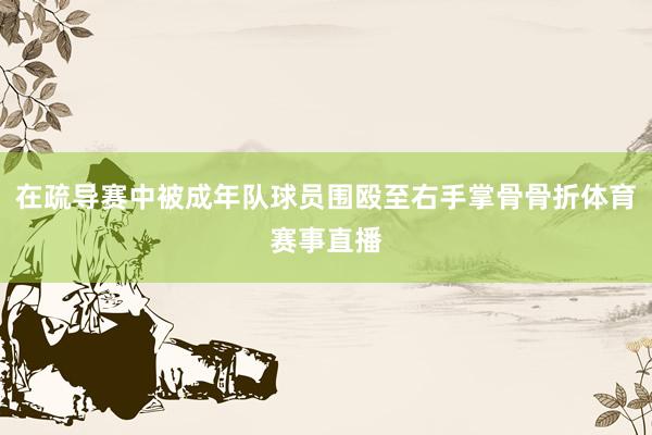 在疏导赛中被成年队球员围殴至右手掌骨骨折体育赛事直播